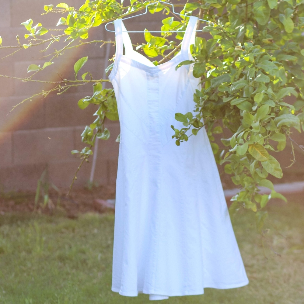 Lauren Ralph Lauren White Denim Sundress